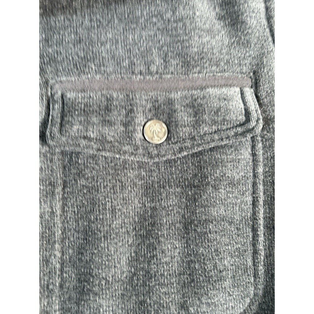 Tommy Bahama fleece jacket gray soft lining zip and button large - Picture 5 of 9